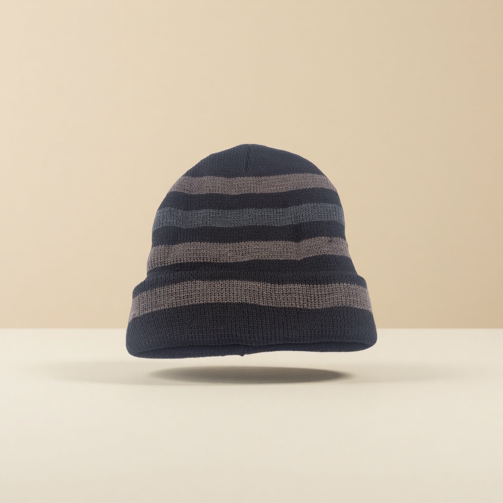 Men's winter new striped knitted hat, warm woolen hat, outdoor cold hat Application Scenario