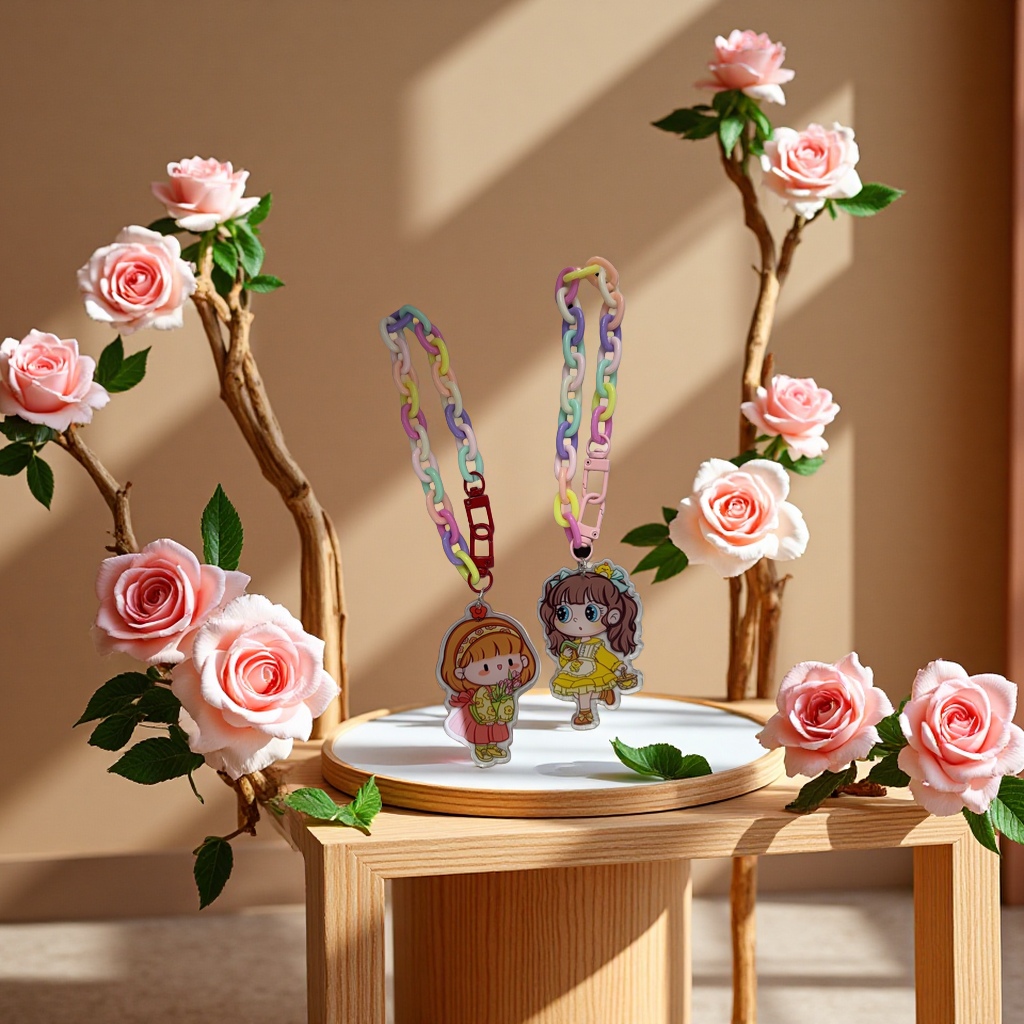 茉莉花香钥匙扣简约时尚挂饰小清新可爱女生礼物