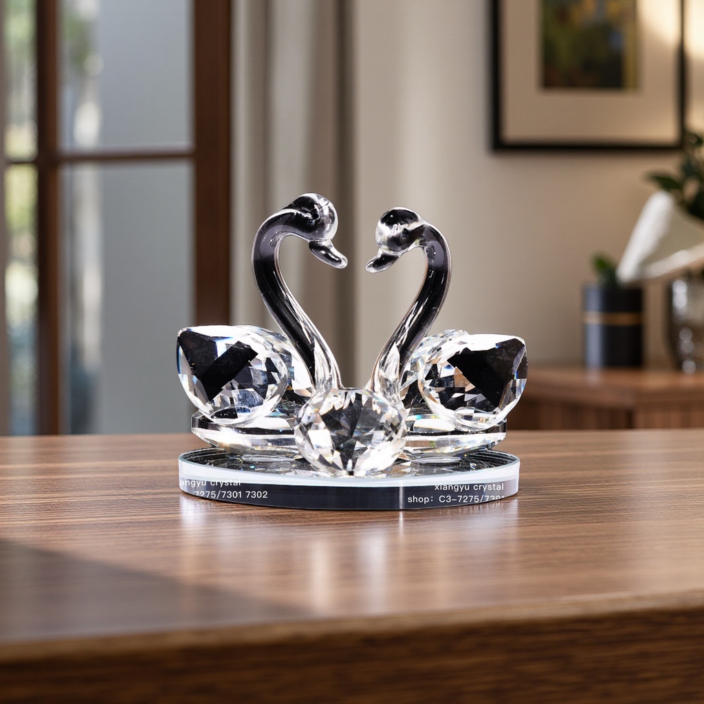 Swan de cristal vela perfumada elegante decoración para el hogar Specification image