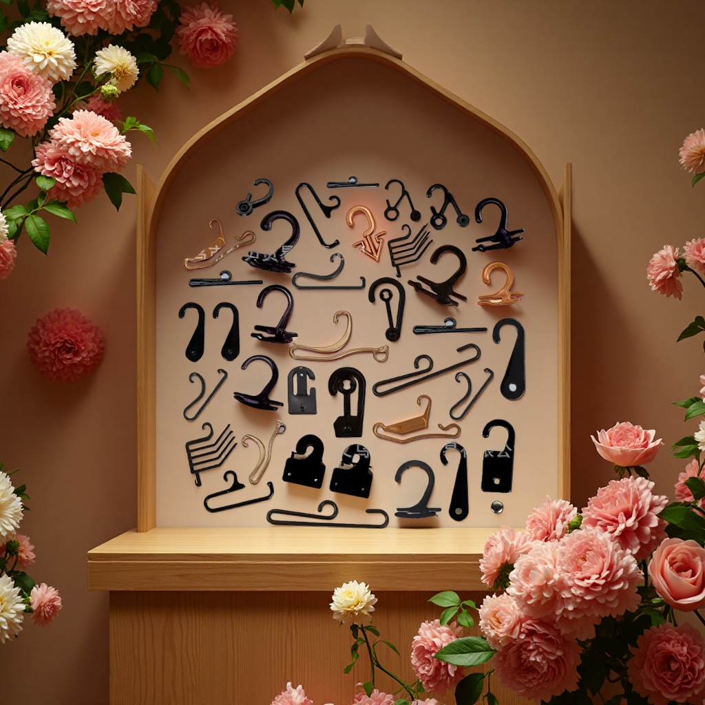 Creative decorative items and personalized small hanging ornaments with a flat question mark hook Specification image