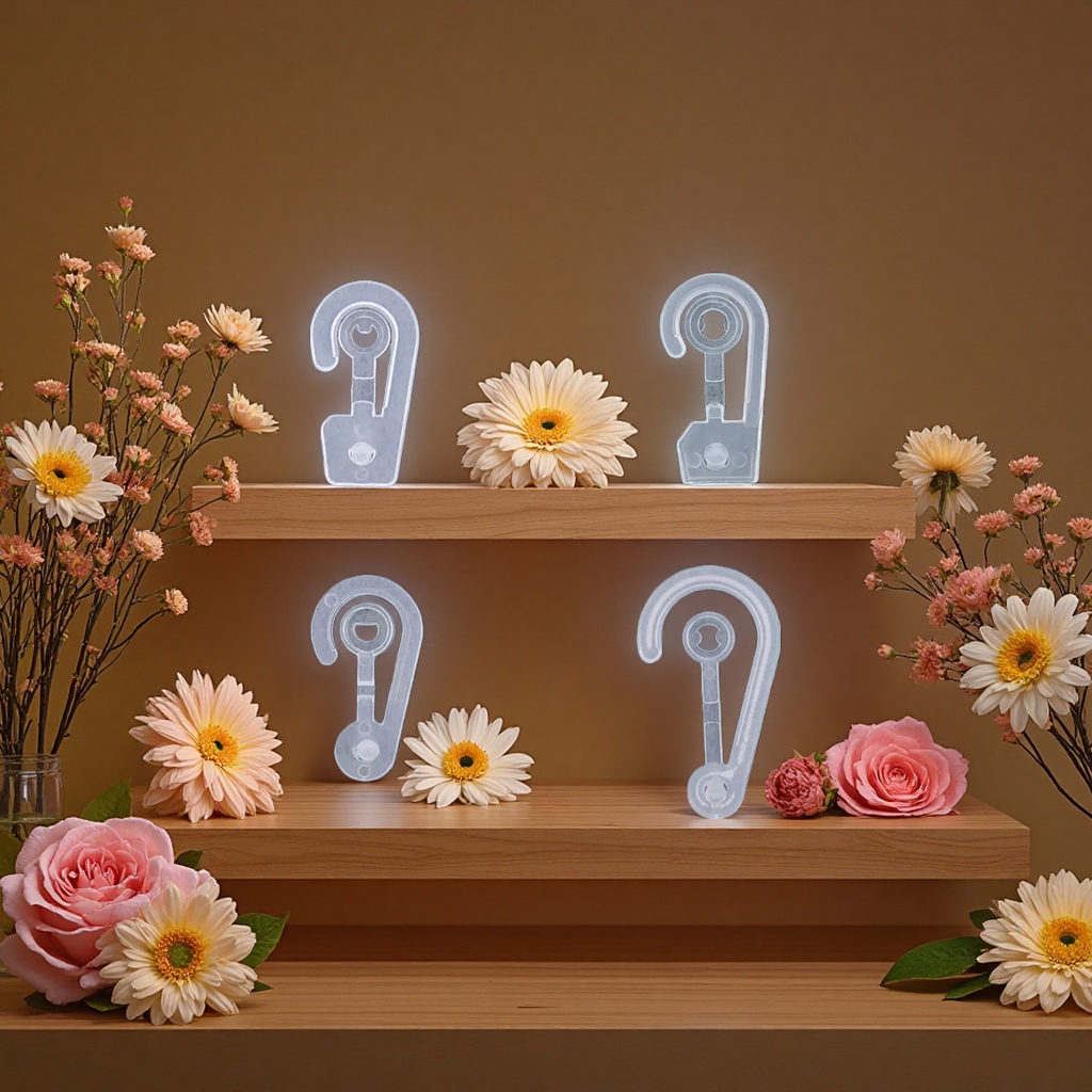 Plastic folding hook storage hook, adjustable load-bearing, household kitchen and bathroom hanging hook details Picture