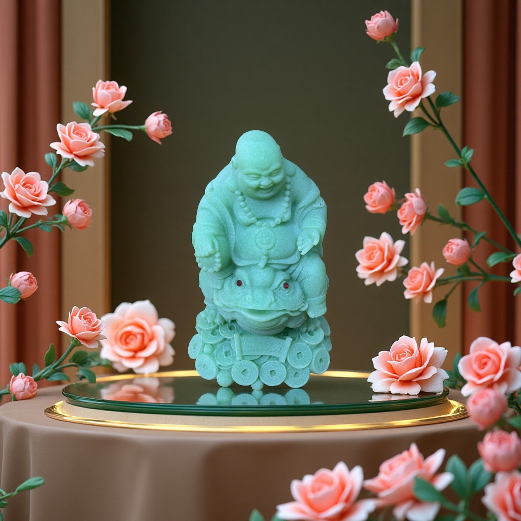 树脂喷砂蟾蜍佛像工艺品摆件家居装饰品客厅书房摆件佛像佛像