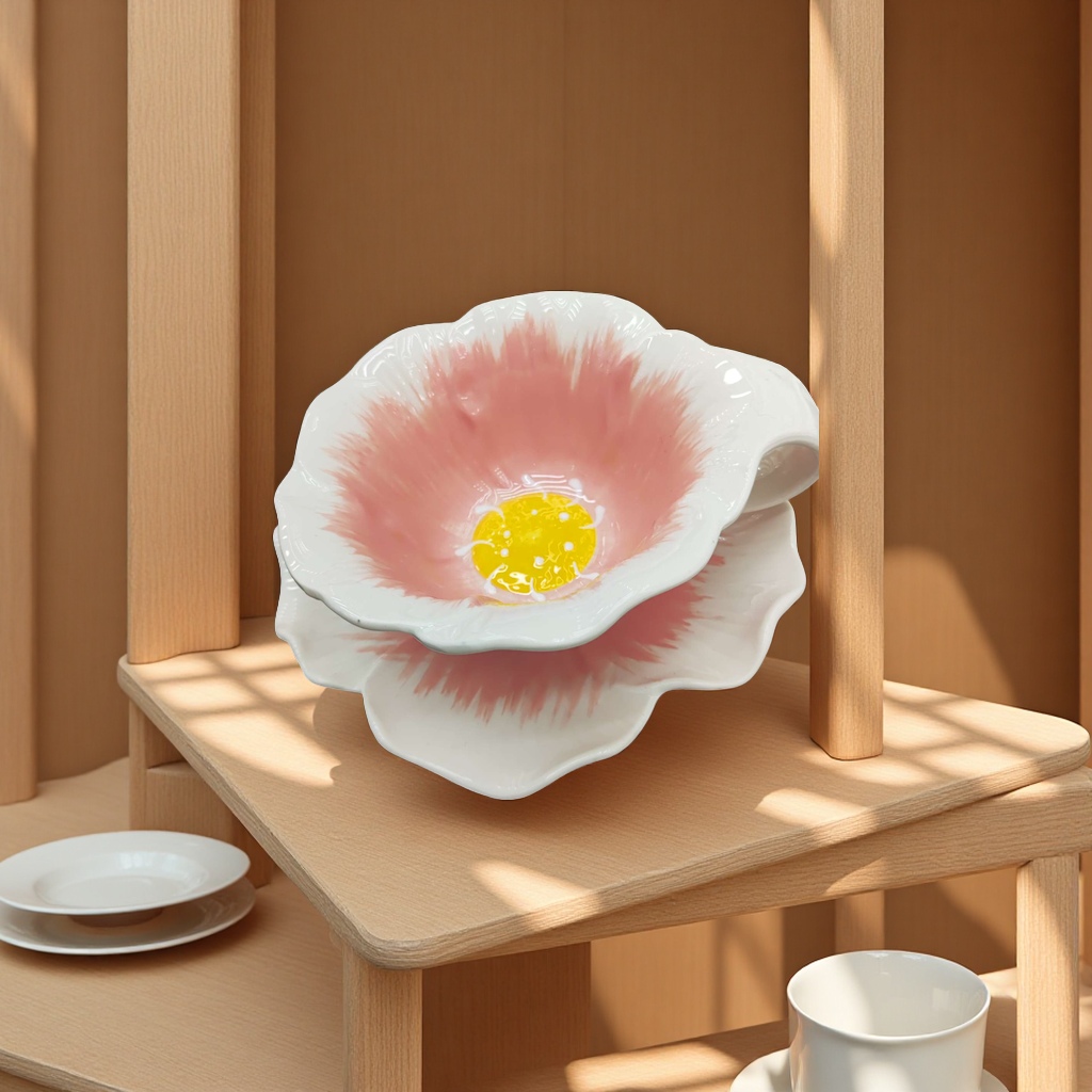 Home ceramic coffee cups and saucers