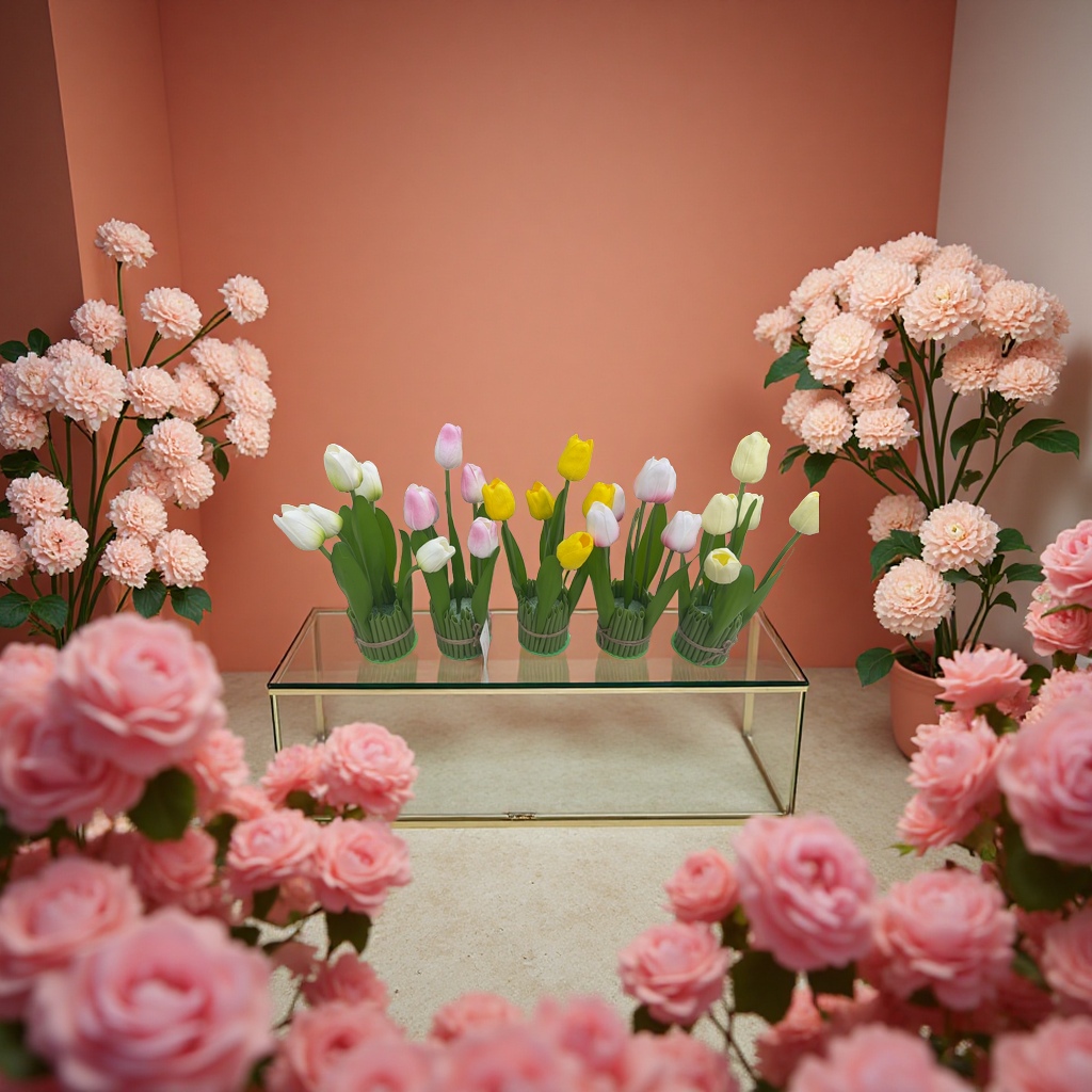 郁金香花束鲜花永生花装饰摆件家居礼品送女友母亲细节图