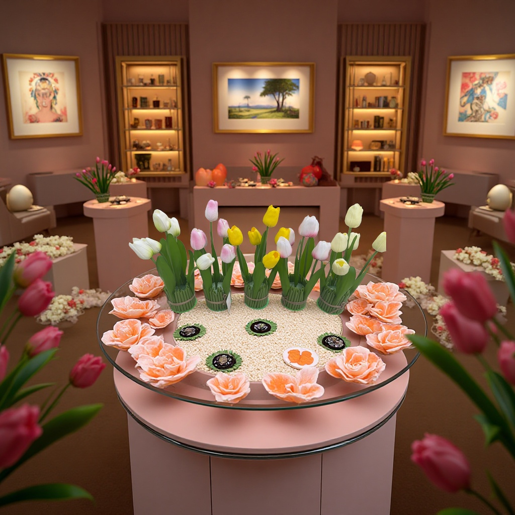 郁金香花束鲜花永生花装饰摆件家居礼品送女友母亲产品图