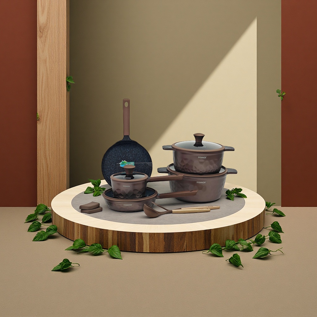 Cast aluminum cookware sets for household non-stick woks and frying pans, Cookware stainless steel cookware sets