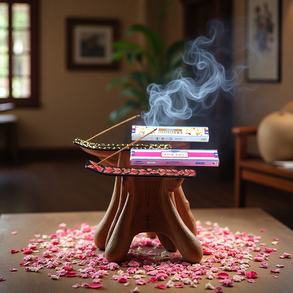 Indian imported natural handcrafted scented jasmine, rose, mint and lavender incense sticks, small box of Indian incense details Picture