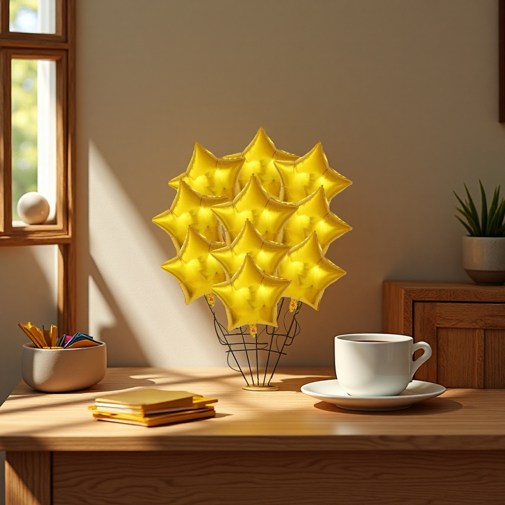 Five-pointed star balloon Children's party decoration birthday celebration balloon details Picture