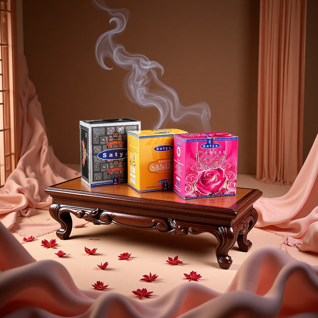 Original importado de la india sándalo hecho a mano rosa floral doce constelación incienso caja pequeña columna especial incienso natural Application Scenario