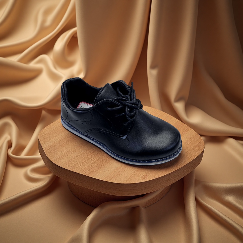 Black, comfortable and breathable casual shoes for children Specification image