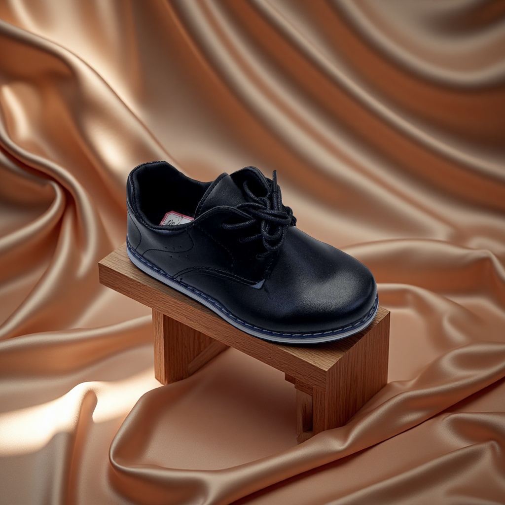 Black, comfortable and breathable casual shoes for children Application Scenario