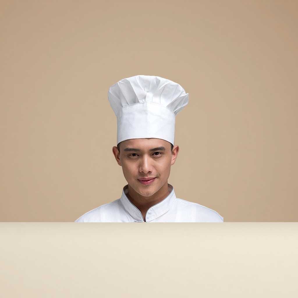 跨境厨师蘑菇帽棉布工作帽酒店后厨饭店食堂烘焙店蛋糕帽细节图