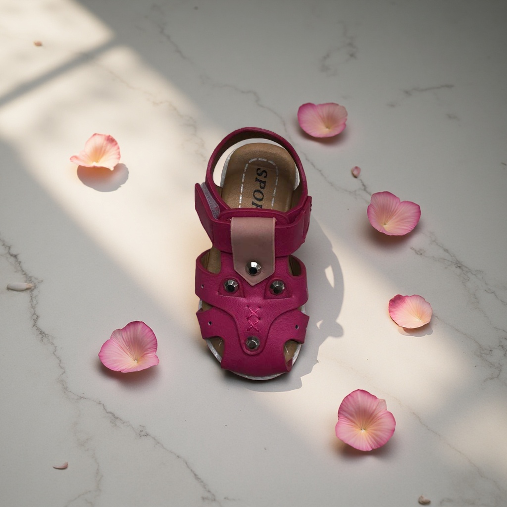 Summer women's children's sandals in comfortable cartoon pink Specification image