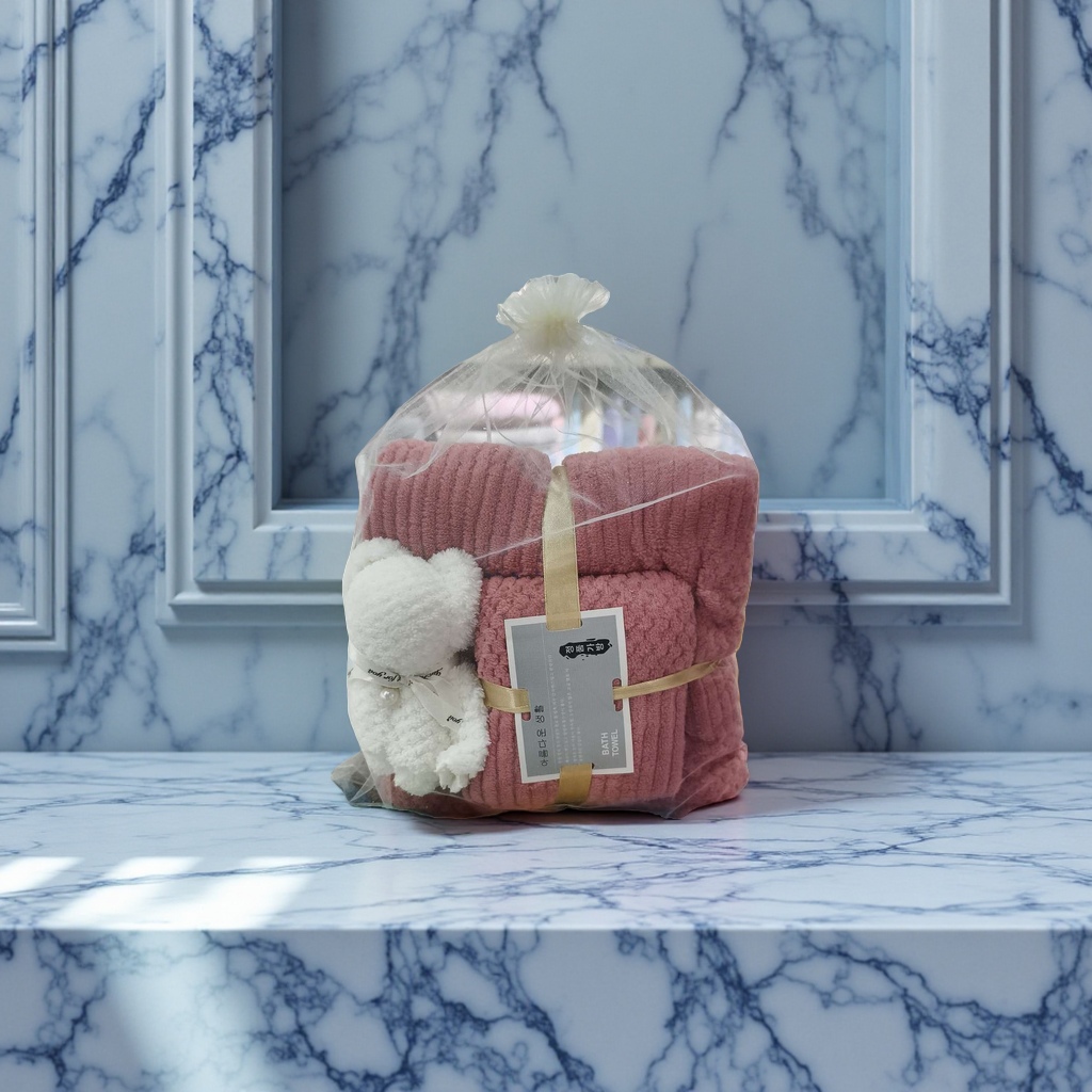 The pure cotton towel as a souvenir is soft and absorbent, making it an excellent gift for home use details Picture