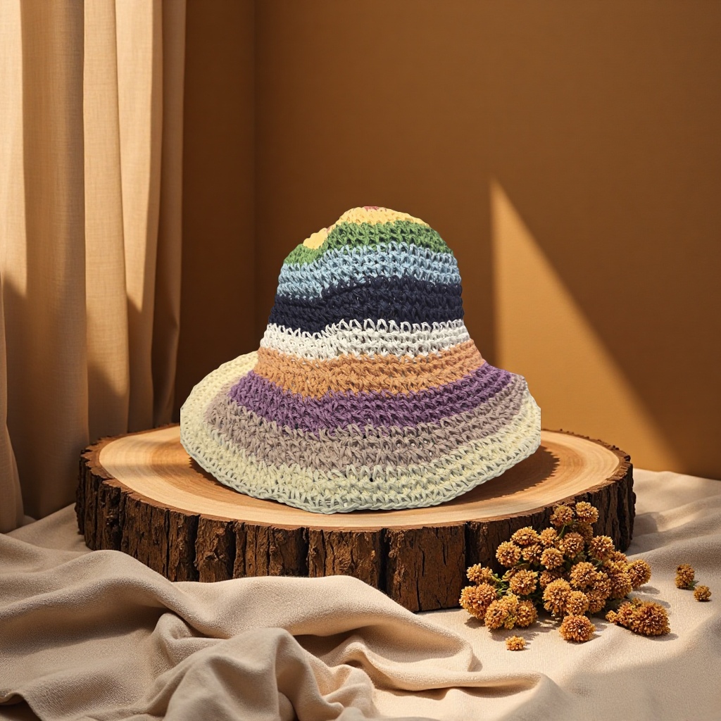 Hard straw hat outdoor sunshade wide-brimmed hat, sun protection, breathable and comfortable type