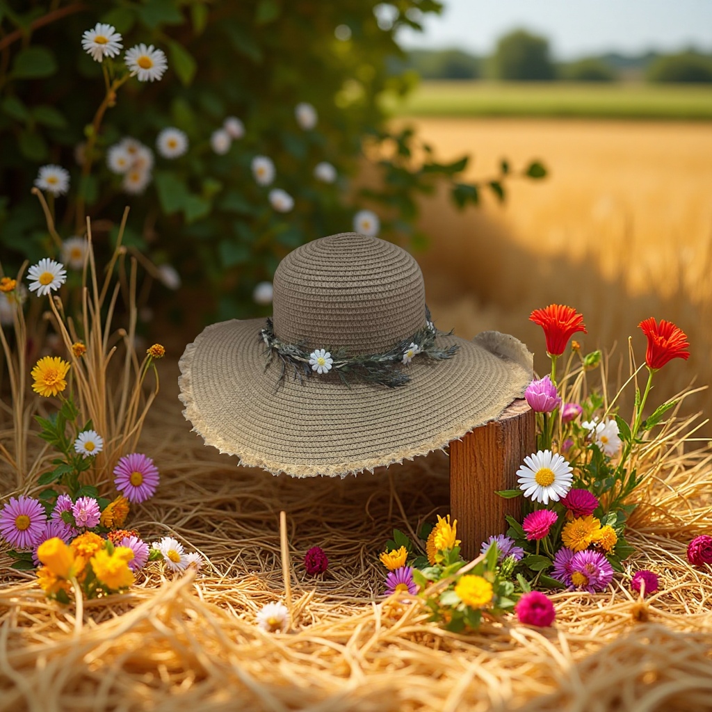 Hard straw hat outdoor sunshade, sun protection, breathable and comfortable wide-brimmed hat Application Scenario