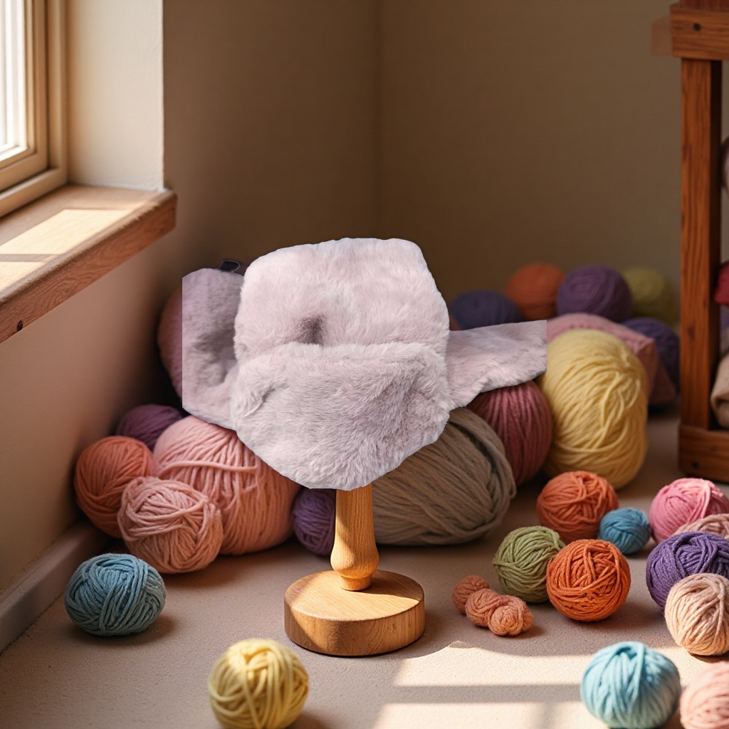 Thickened woolen cap for warmth, winter woolen cap for women, Korean-style fashionable and casual dome cap