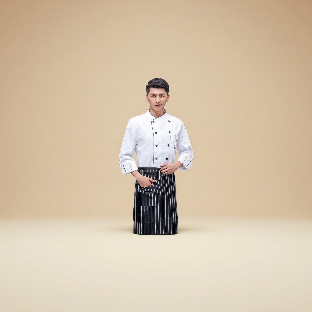 Red short-sleeved chef's uniform, breathable for men in summer, kitchen, cafeteria, and back kitchen work clothes, as well as work clothes for restaurants and hot pot restaurants detail image 3