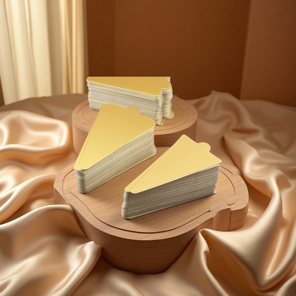 Mousse cake base, triangular circular baking Western pastry dessert, cake paper, gold card, thick hard card paper detail image 3