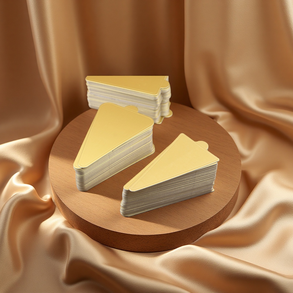 Mousse cake base, triangular circular baking Western pastry dessert, cake paper, gold card, thick hard card paper detail image 4