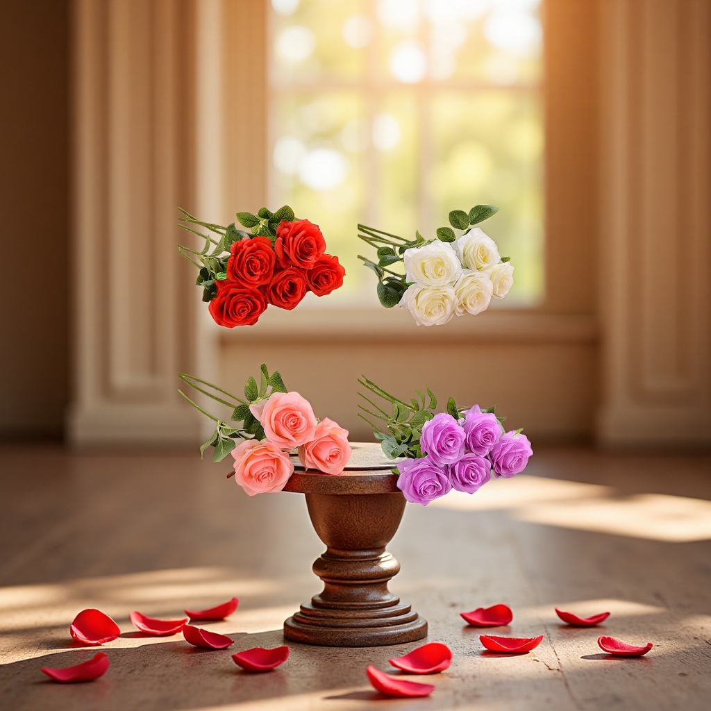 红色玫瑰细节图