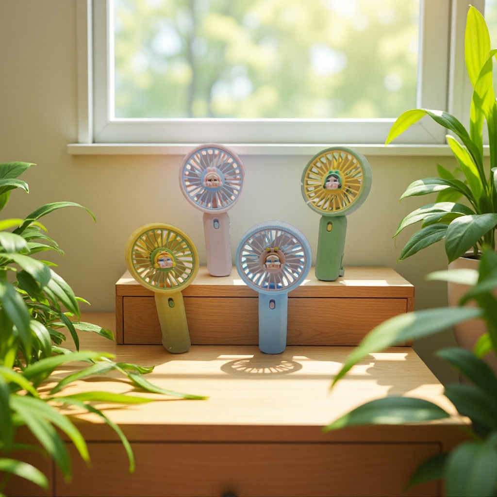 New USB charging small fan, outdoor portable gift, handheld fan, student dormitory small electric fan, crying baby fan Application Scenario