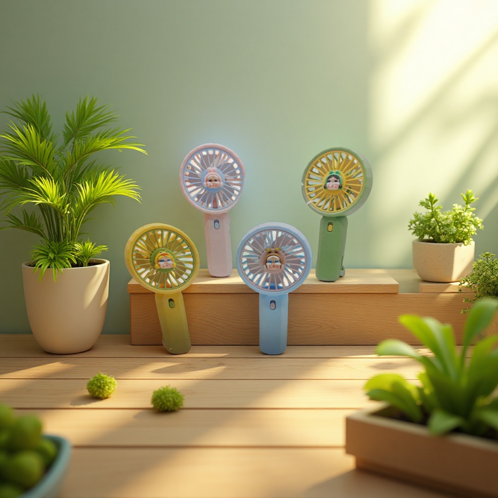 New USB charging small fan, outdoor portable gift, handheld fan, student dormitory small electric fan, crying baby fan details Picture