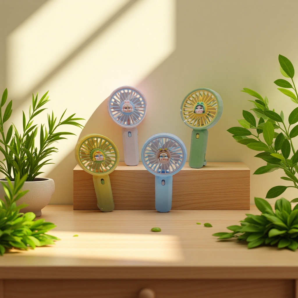 New USB charging small fan, outdoor portable gift, handheld fan, student dormitory small electric fan, crying baby fan Specification image