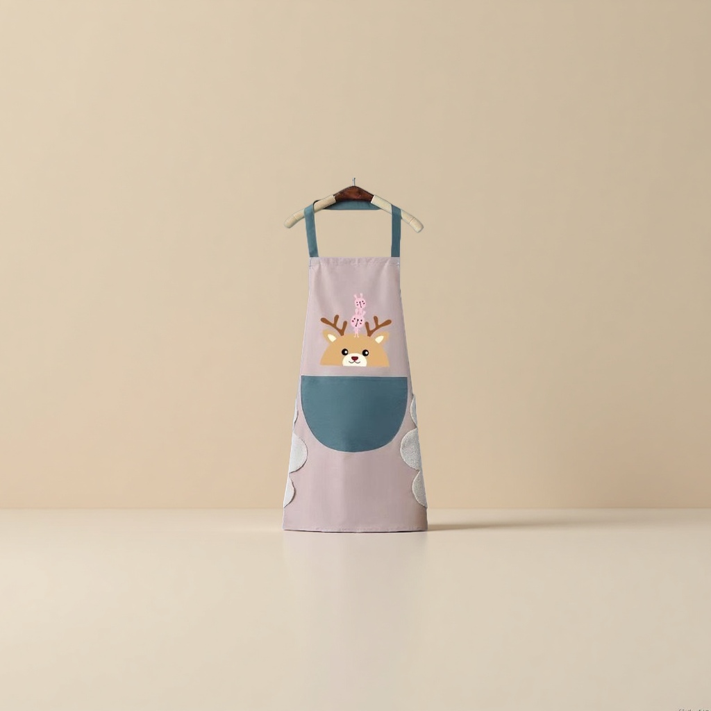 New Chinese-style washable hand apron for women, waterproof and oil-resistant, fashionable Korean-style couple's smock, cooking work clothes Specification image