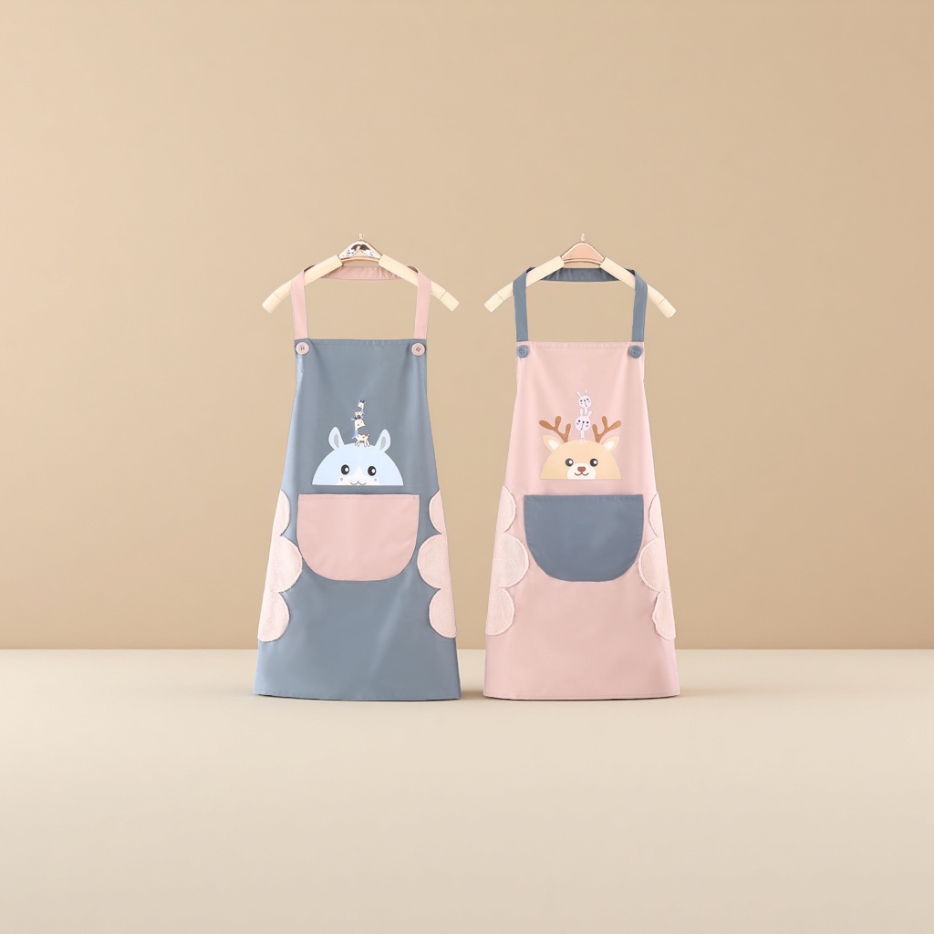 New Chinese-style washable hand apron for women, waterproof and oil-resistant, fashionable Korean-style couple's smock, cooking work clothes
