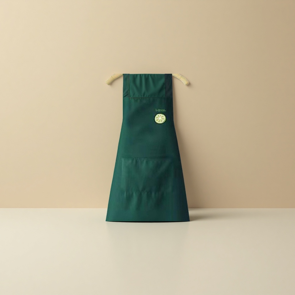 A cute Korean-style apron for men and women cooking in the kitchen, suitable for wiping hands, water and oil resistance, and a cactus and fruit waistband for home use Application Scenario