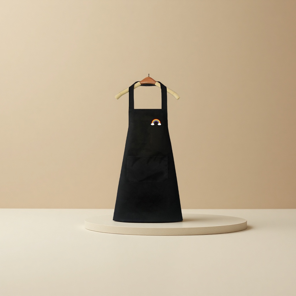 A cute Korean-style apron for men and women cooking in the kitchen, suitable for wiping hands, water and oil resistance, and a cactus and fruit waistband for home use Item Picture