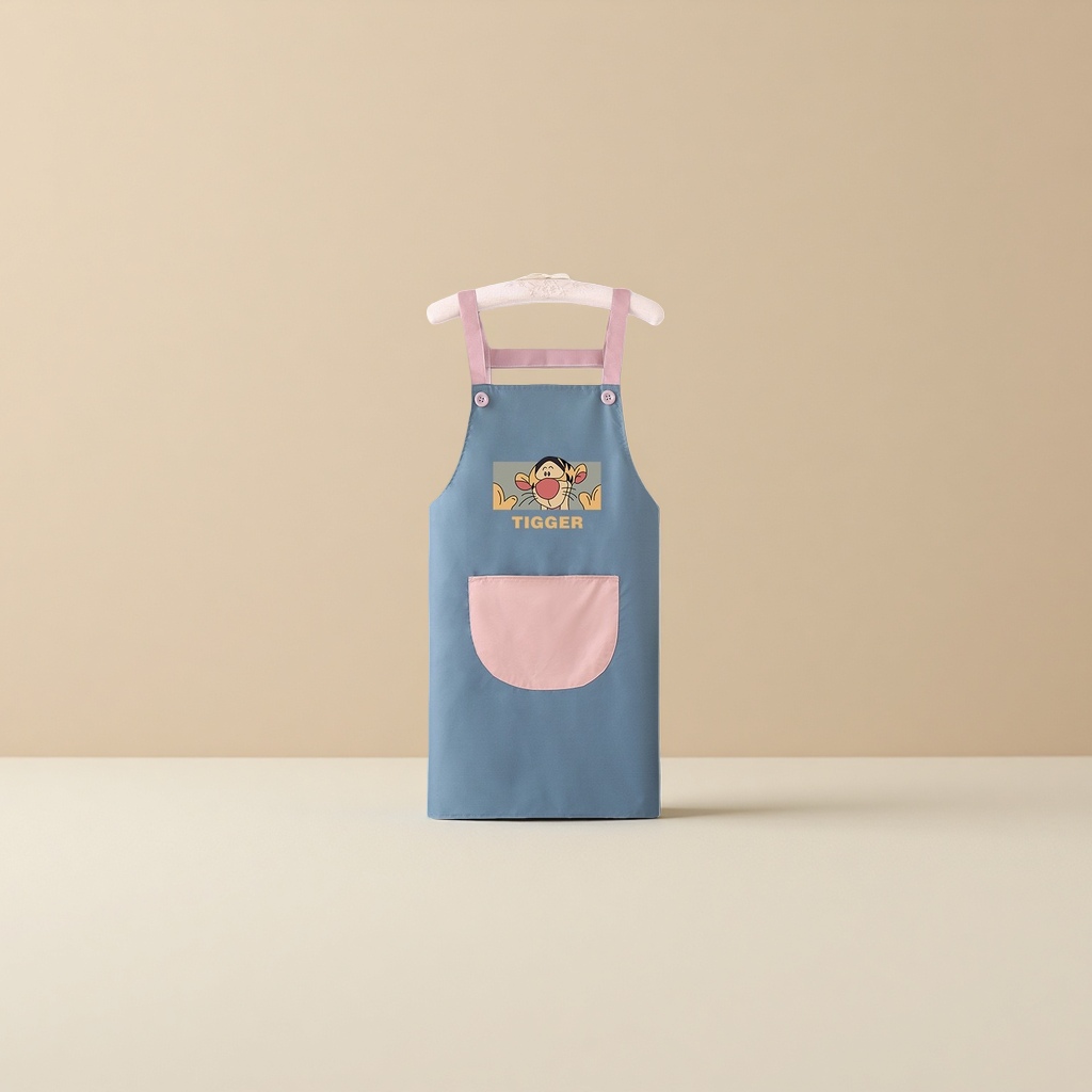 New fashionable and popular female waterproof and oil-proof apron cartoon cooking work clothes for home customization Specification image