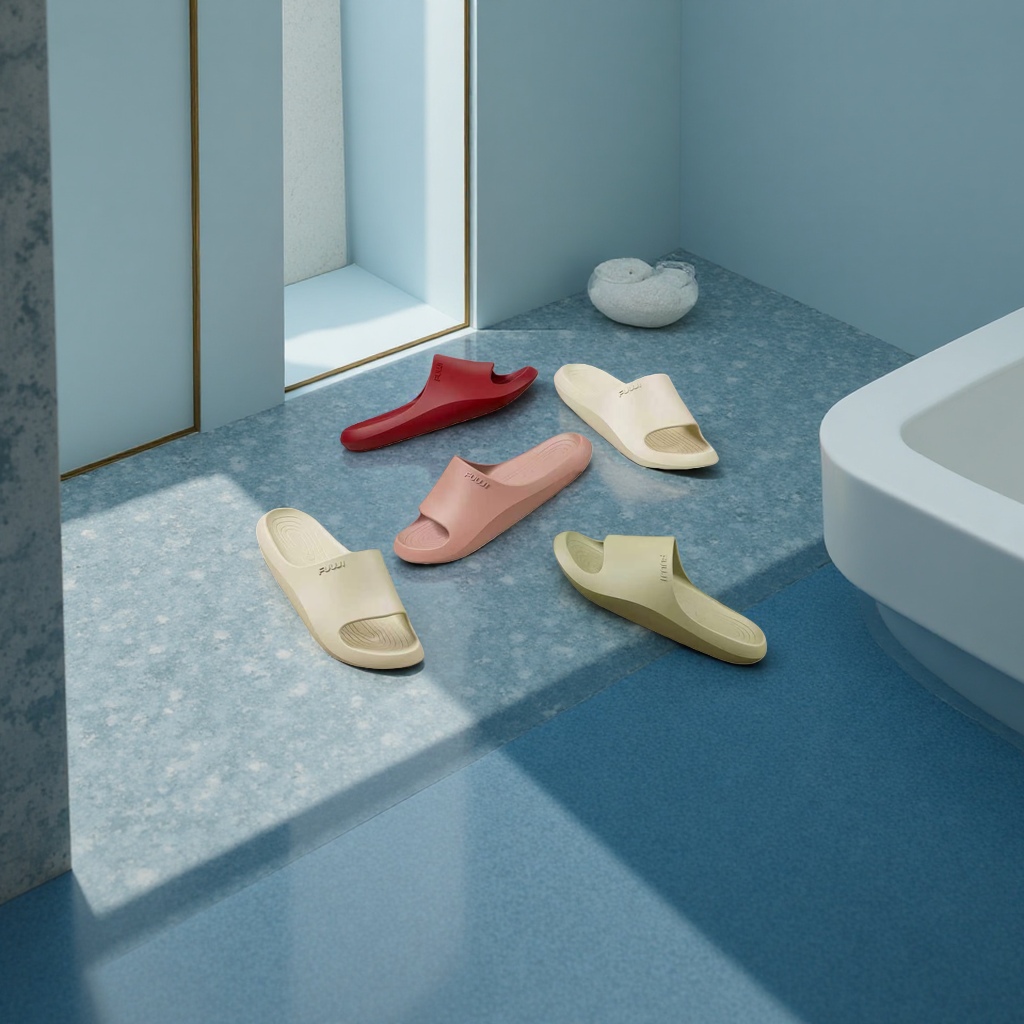 Men's summer home EVA anti-slip breathable slippers solid color sports style B Application Scenario