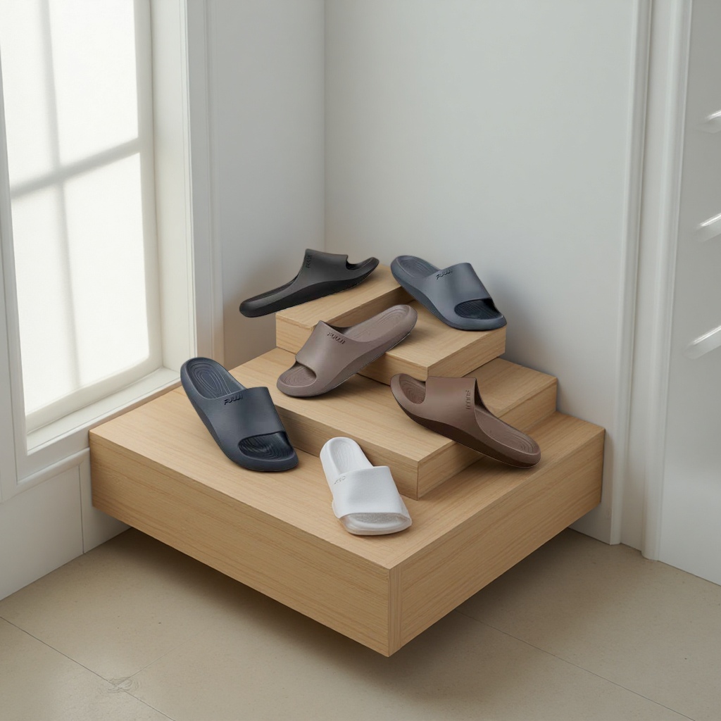 Men's summer home EVA anti-slip breathable slippers solid color sports style Application Scenario