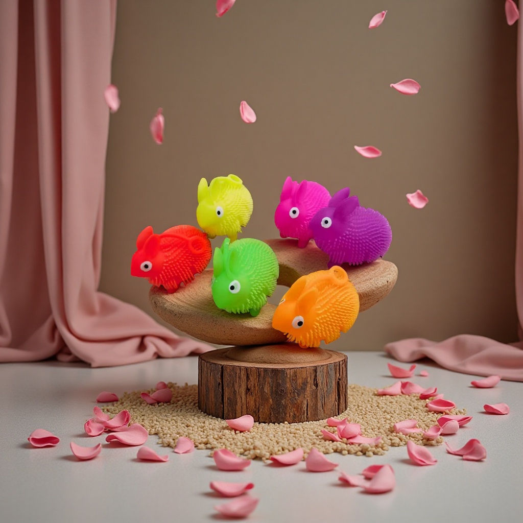 DIY毛毛球毛绒球配件串链10cm 30个装 童装装饰材料