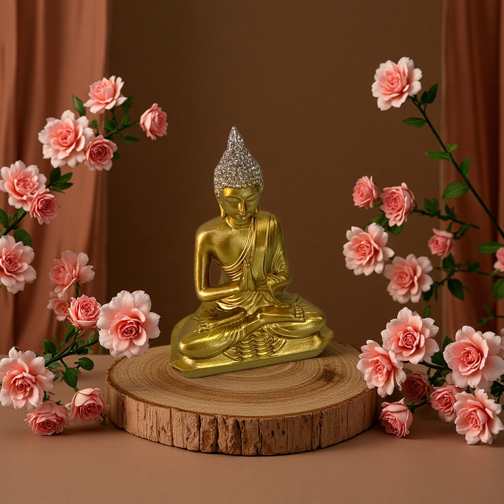 佛像摆件手工雕刻树脂佛像摆件静心供佛家居装饰品