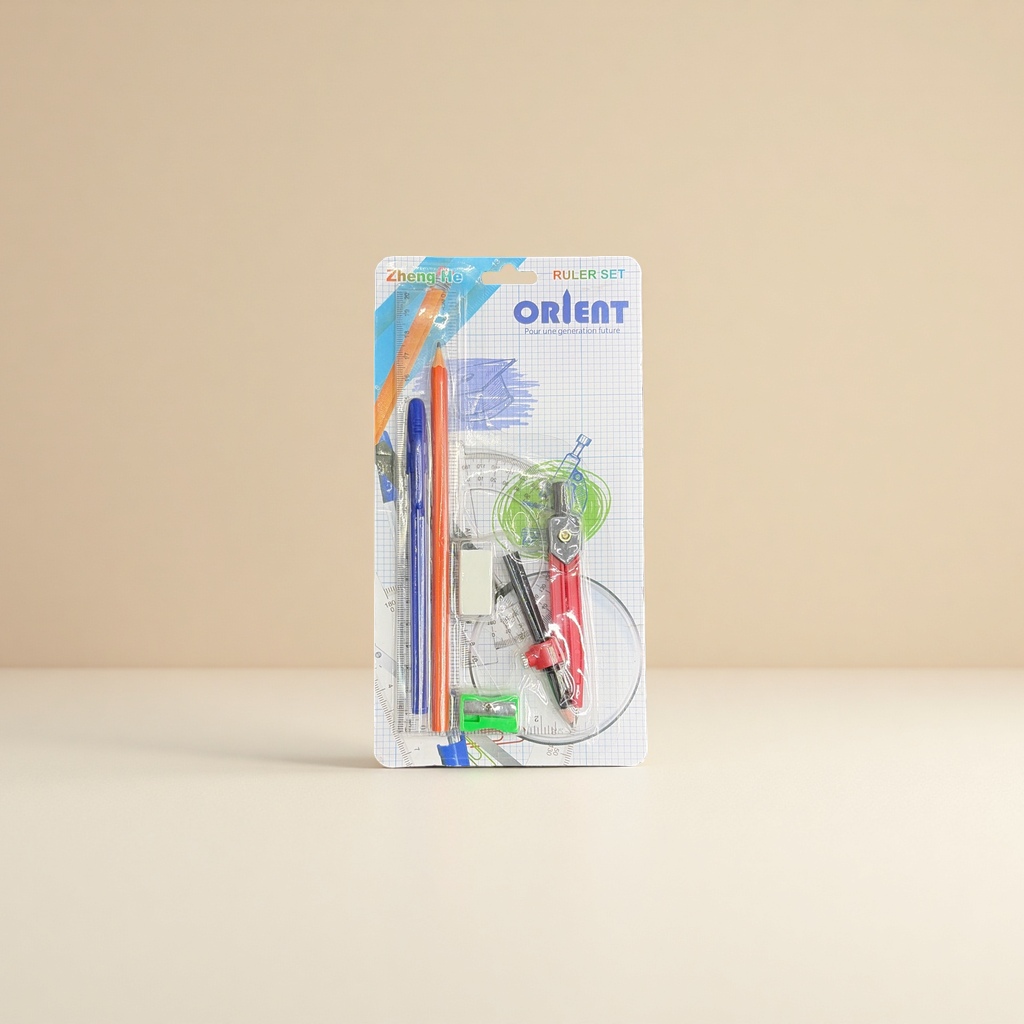 文具套装圆规橡皮卷笔刀尺子铅笔水笔学生办公用品