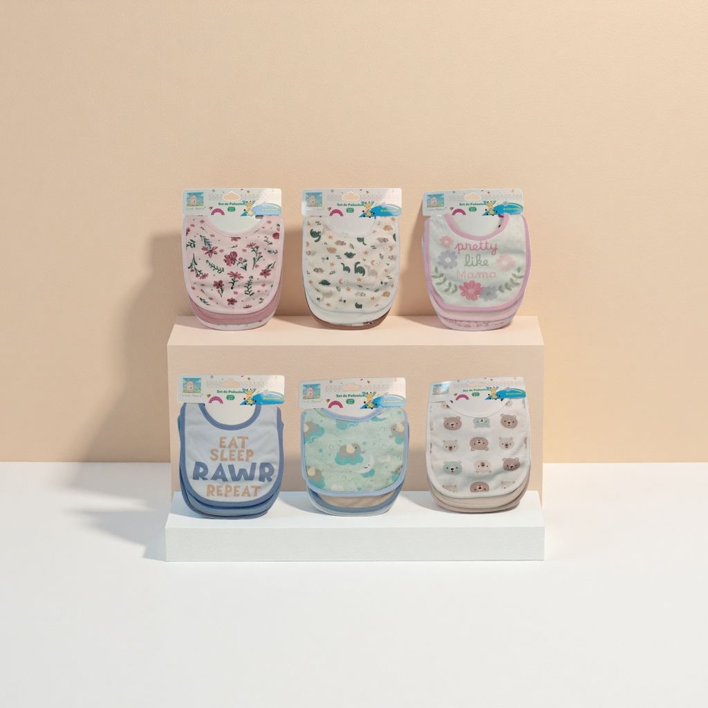 源头工厂宝宝U型口水巾3件套棉质防吐奶围嘴围兜围脖