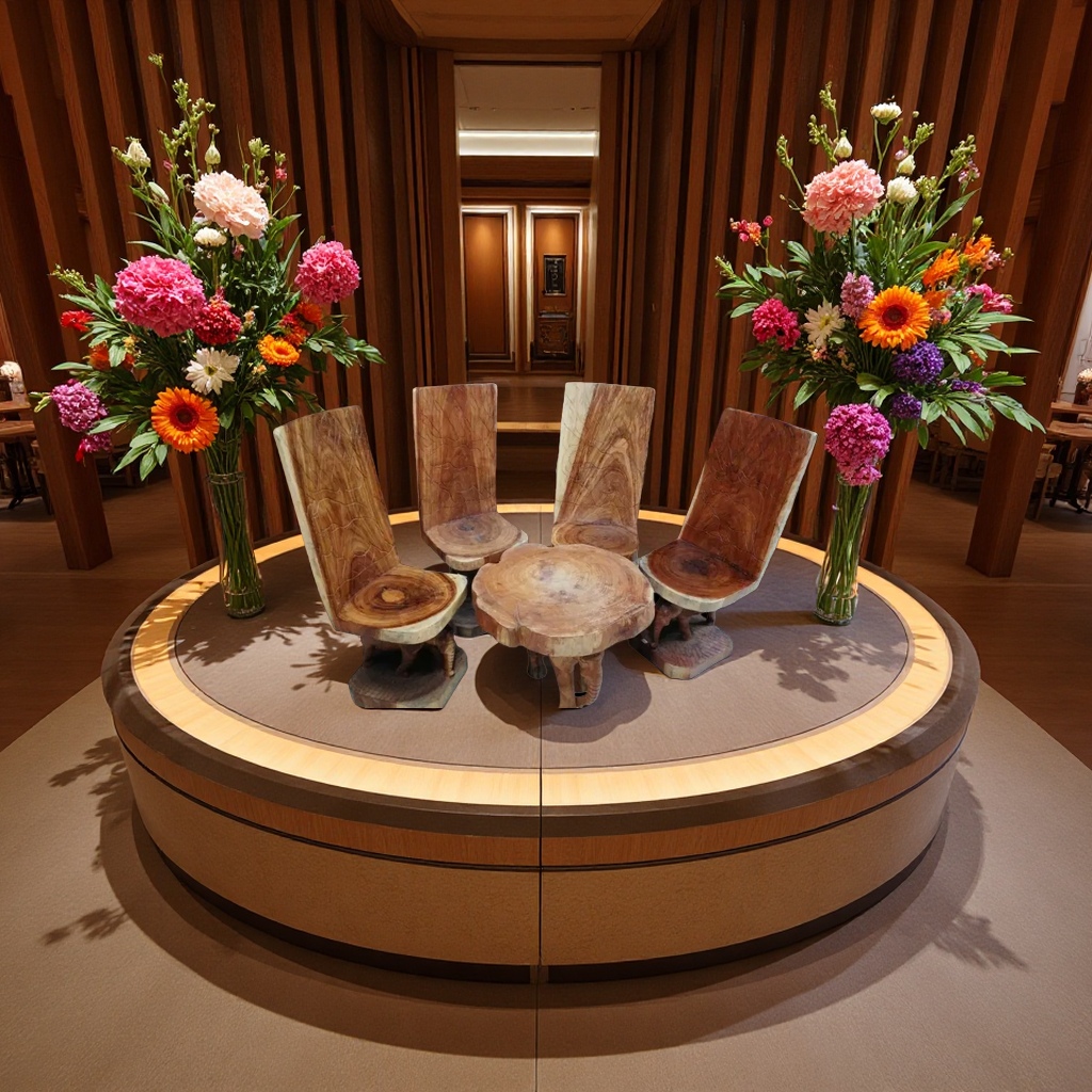 非洲进口木雕餐桌