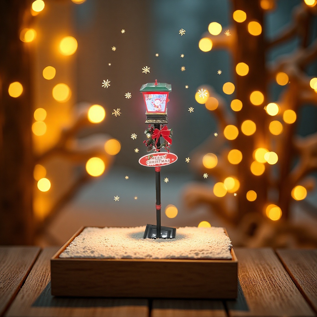Christmas snowflakes, street lamp decorations, festive atmosphere, home decorations, Christmas supplies details Picture