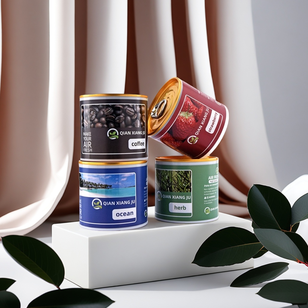 Cross-border aluminum cans, car aromatherapy cans, solid balm, car perfume, car odor removal, home and pet room freshness detail image 1