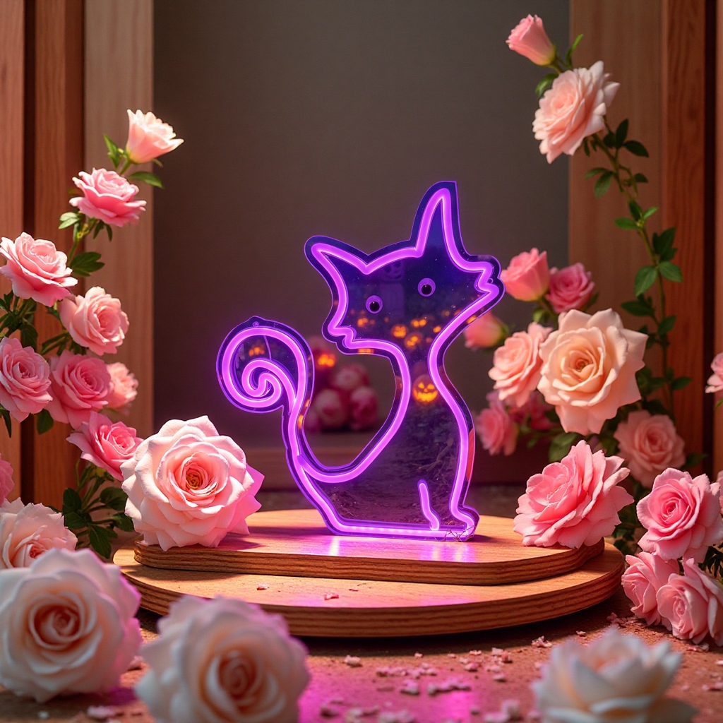 猫咪亚克力灯牌USB装饰灯夜灯温馨小夜灯