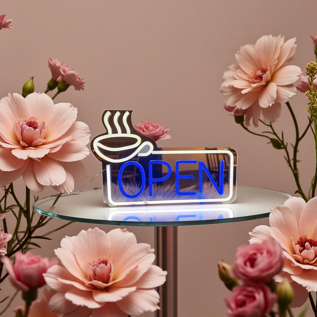 Open开门亚克力灯牌装饰灯夜光吸顶灯家用客厅走廊细节图