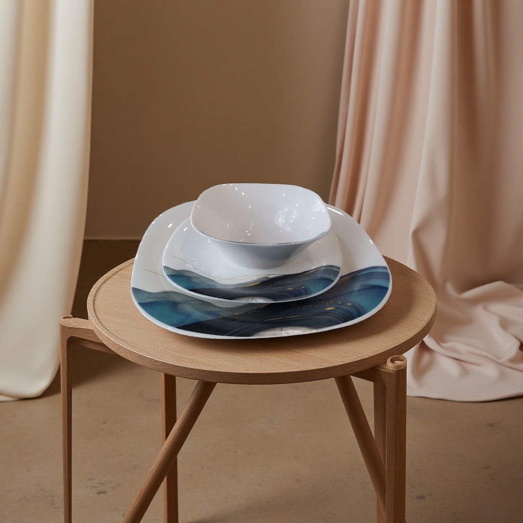 Ceramic bowls and plates for home use, dumpling plates 180g, smooth and durable glaze surface Specification image