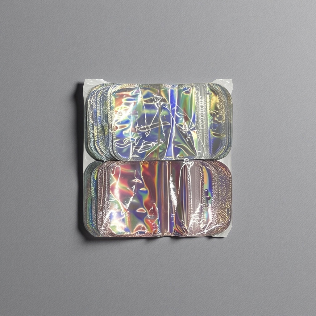 The colorful laser zipper bag is fashionable, portable, waterproof, dustproof and has a large capacity Specification image