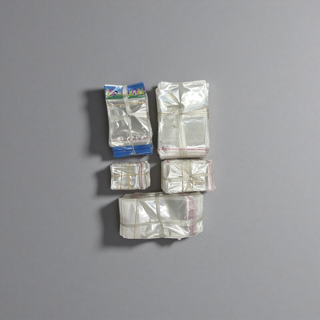Self-adhesive opp bags in multiple sizes can be reused, sealed and moisture-proof
