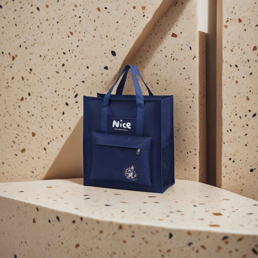 Frosted PVC gift handbag, large-capacity business packaging bag, suitable for home and office use full figure
