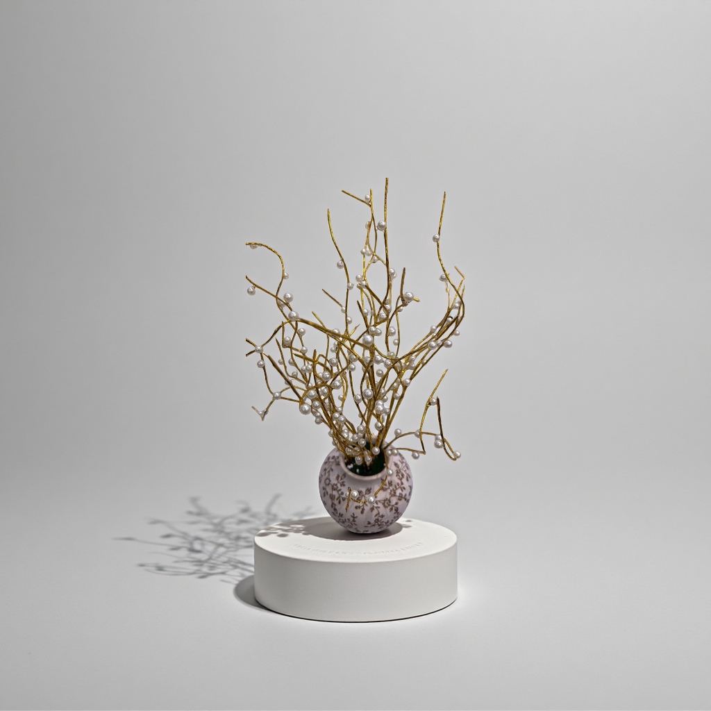 Artificial potted plants, indoor decoration green plants, artificial flower ornaments, home beautification green plant bonsai details Picture