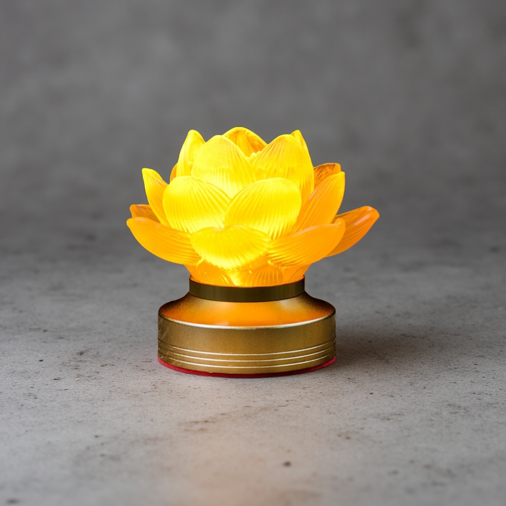 Rechargeable lotus lantern night light outdoor courtyard decorative light waterproof and dustproof Specification image